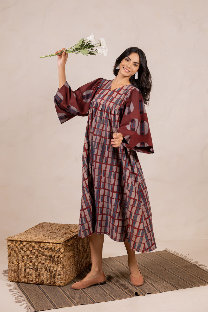 Twirl time Dress - Laha Burgundy