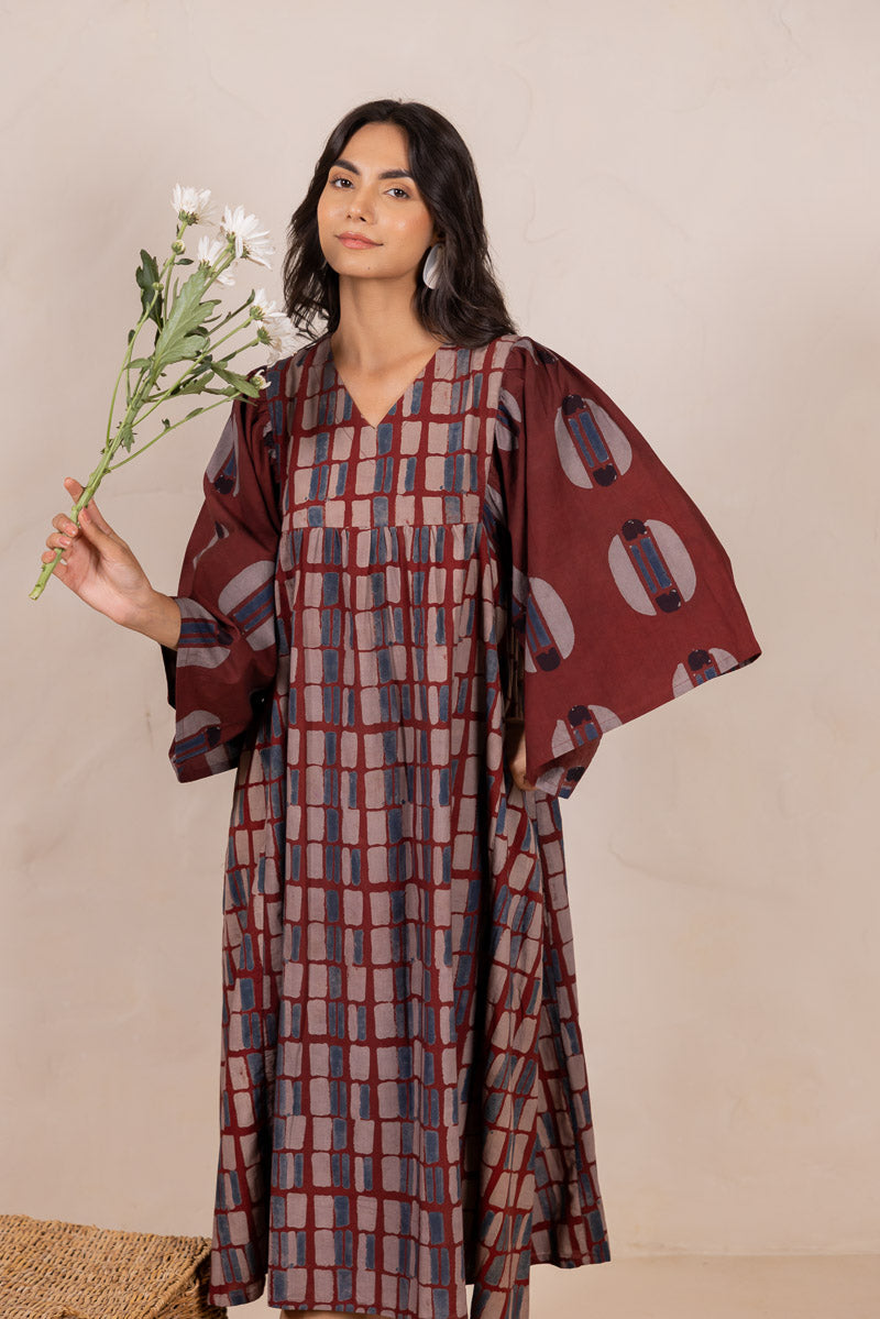 Twirl time Dress - Laha Burgundy