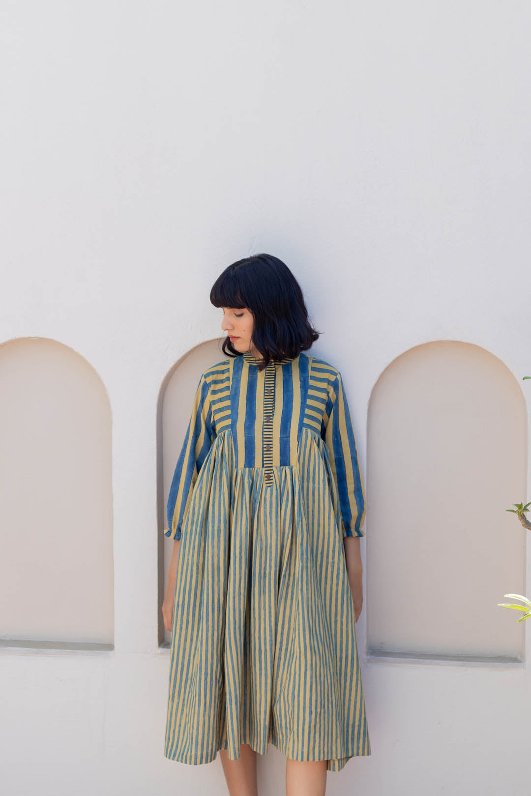 Pleated Dress - Mustard moon