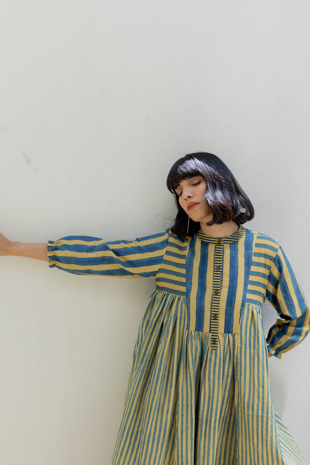 Pleated Dress - Mustard moon