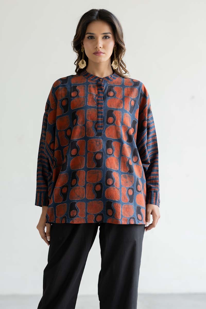 Freesize Antifit Top - Hana Indigo