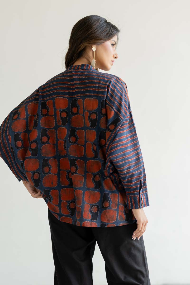 Freesize Antifit Top - Hana Indigo