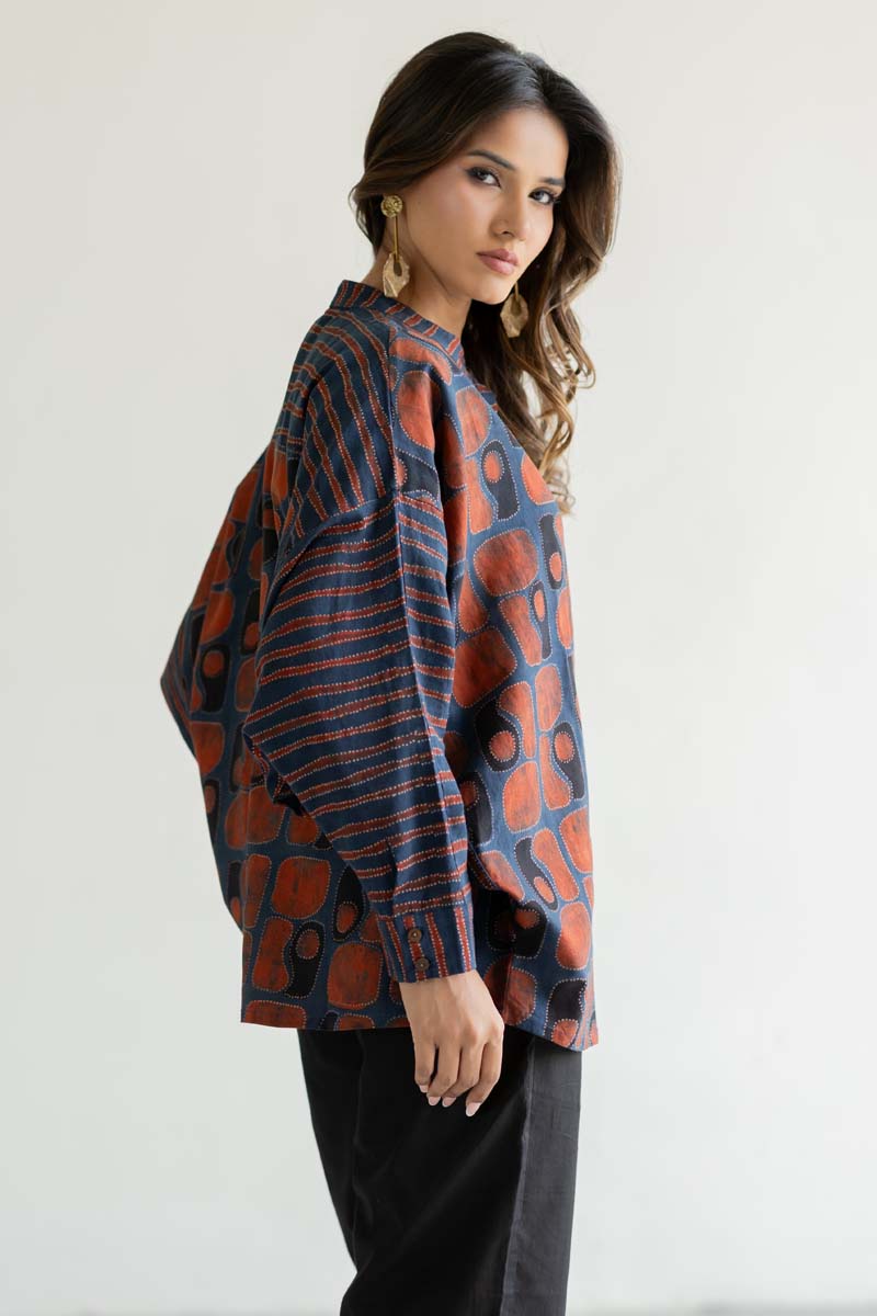 Freesize Antifit Top - Hana Indigo