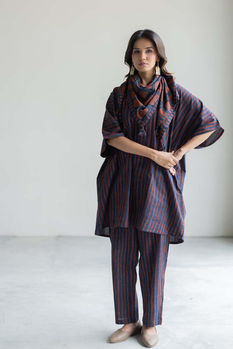Set of 3 - Kaftan Top, Scarf & Pant - Iro 06