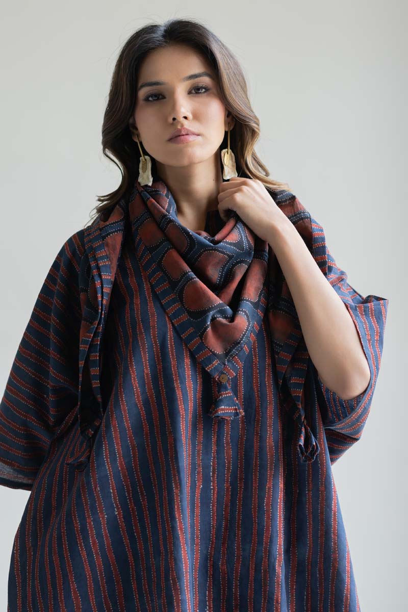 Set of 3 - Kaftan Top, Scarf & Pant - Iro 06
