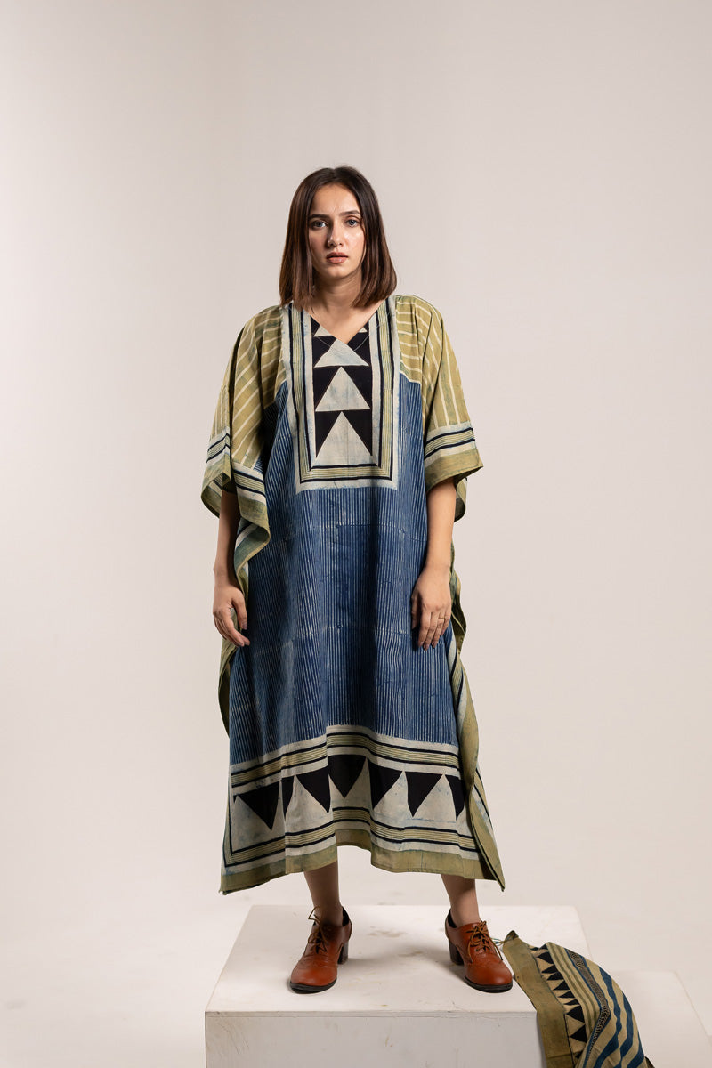 Freesize Kaftan - Yoke & Stripes