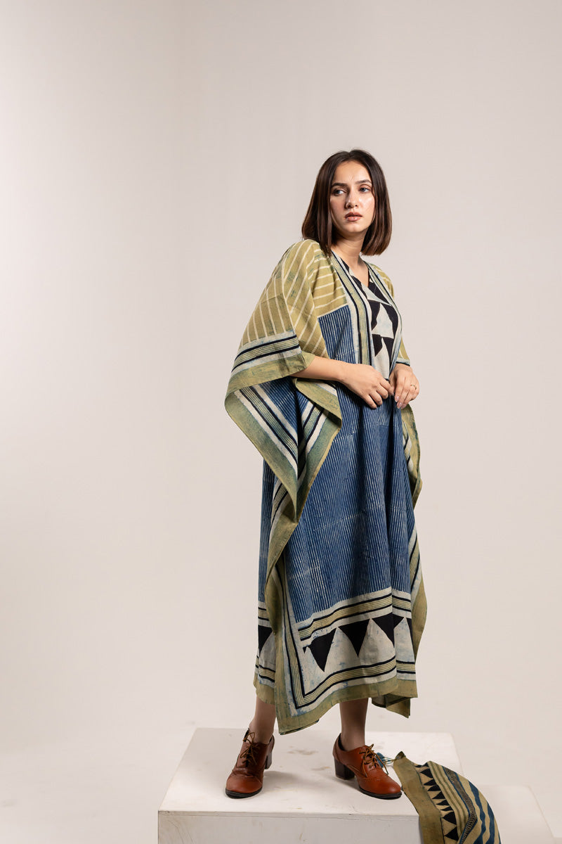 Freesize Kaftan - Yoke & Stripes