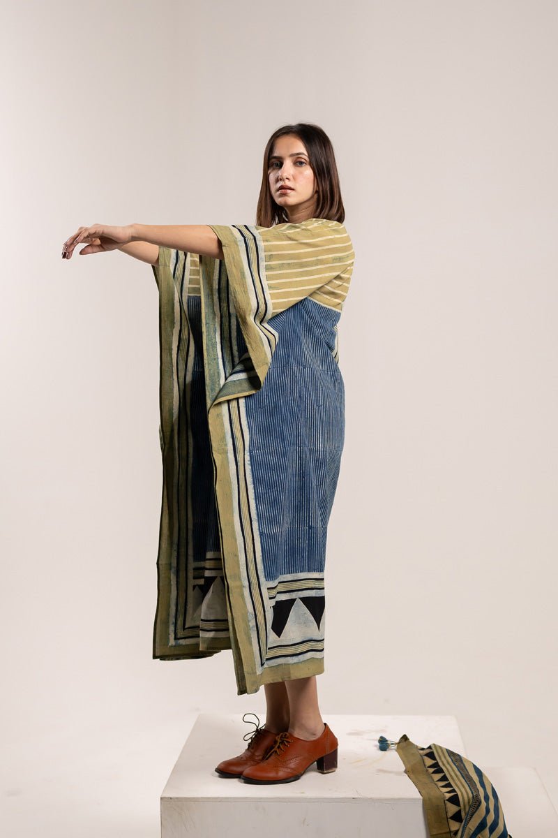 Freesize Kaftan - Yoke & Stripes