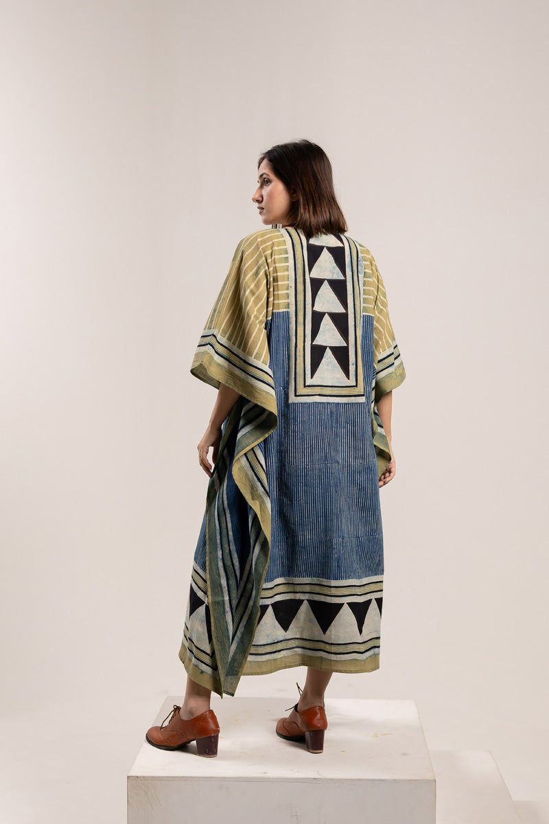 Freesize Kaftan - Yoke & Stripes