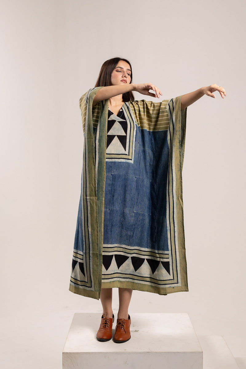 Freesize Kaftan - Yoke & Stripes