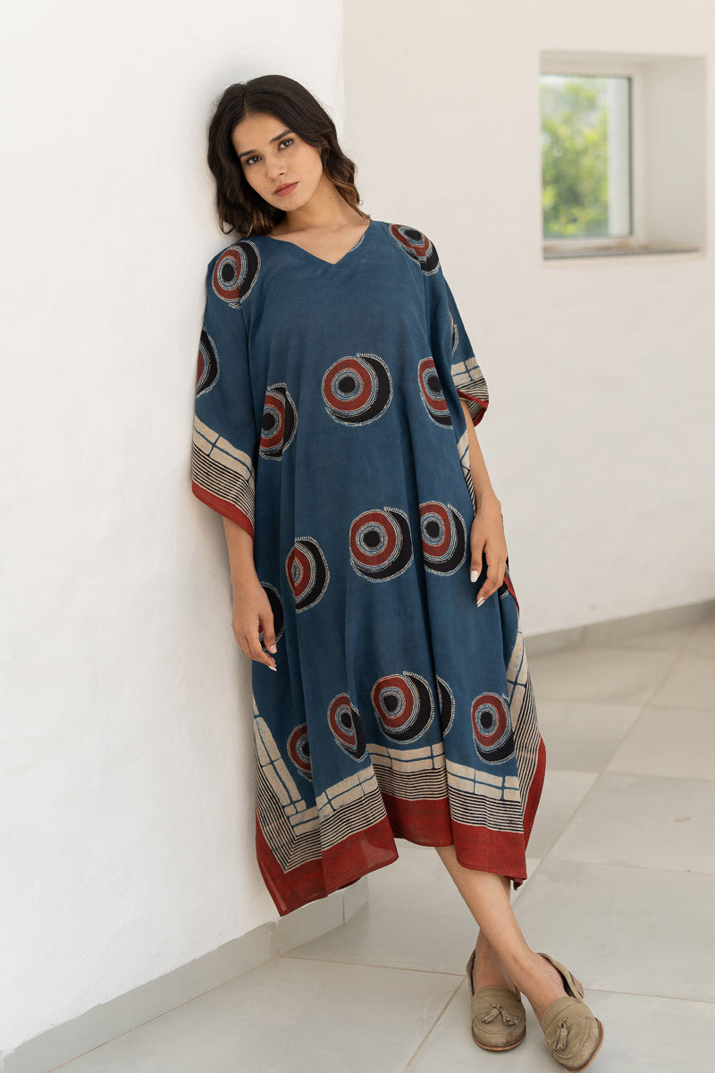 Freesize Kaftan - Arjav Indigo