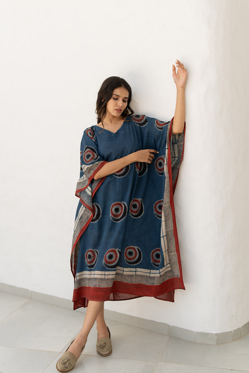 Freesize Kaftan - Arjav Indigo