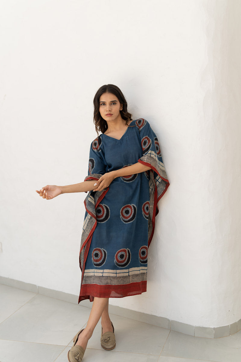 Freesize Kaftan - Arjav Indigo