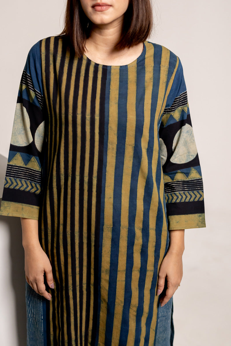 Classic Kurta - Play of Stripes