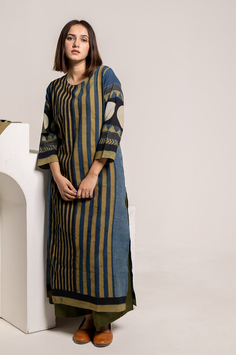 Classic Kurta - Play of Stripes