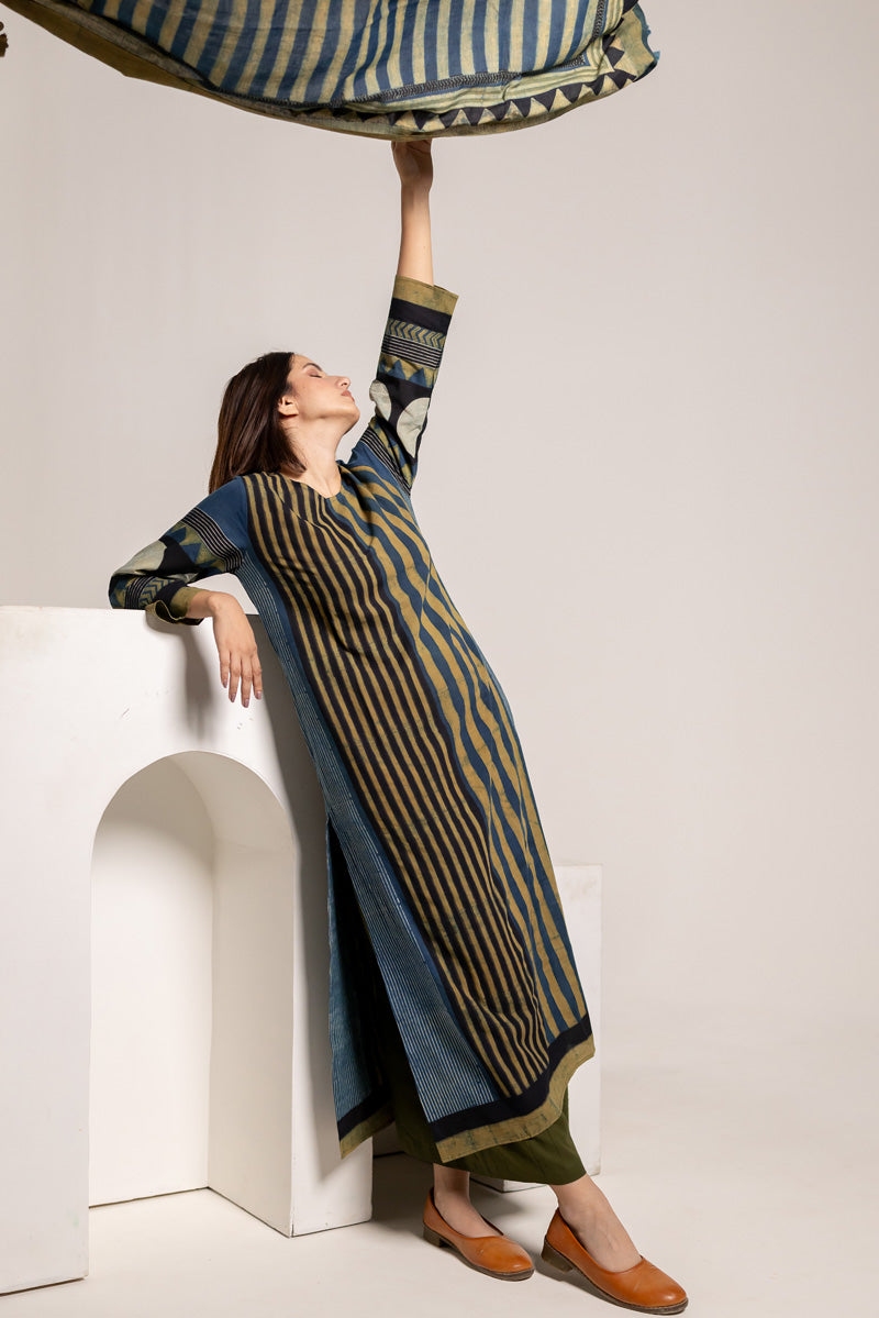 Classic Kurta - Play of Stripes