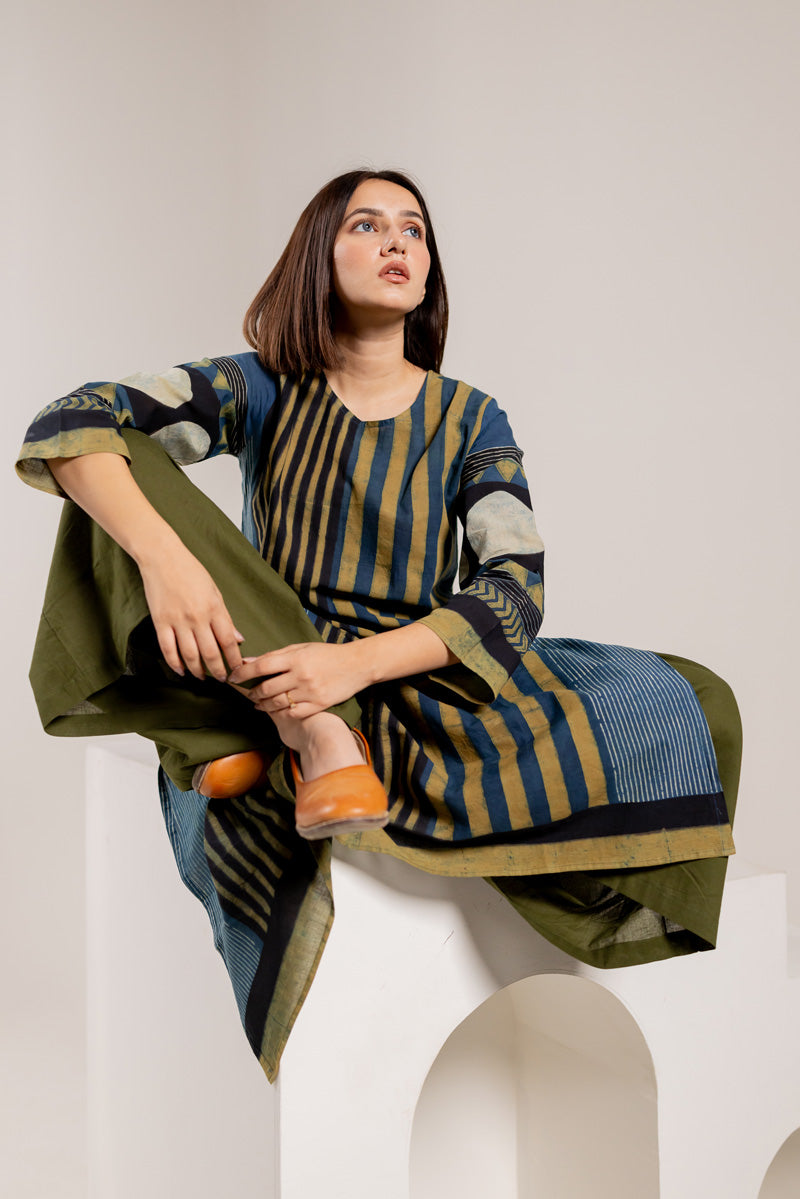 Classic Kurta - Play of Stripes