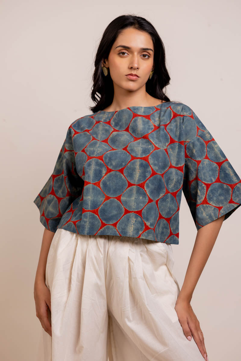 Basic Top -Red Polka