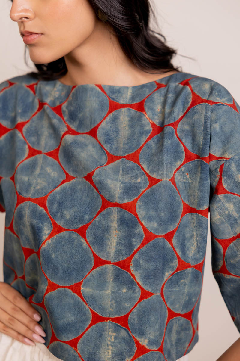 Basic Top -Red Polka
