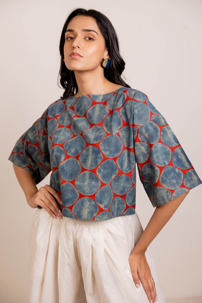 Basic Top -Red Polka