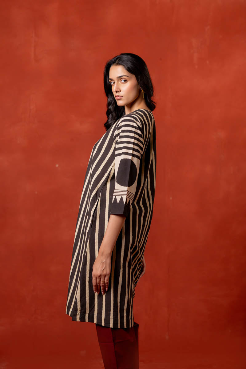 V Neck A Line Kurta - Aheli