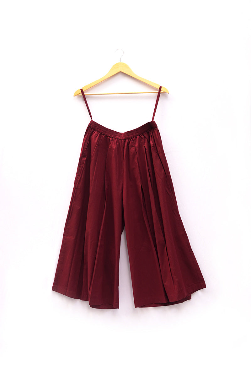 Freesize Culottes-Maroon