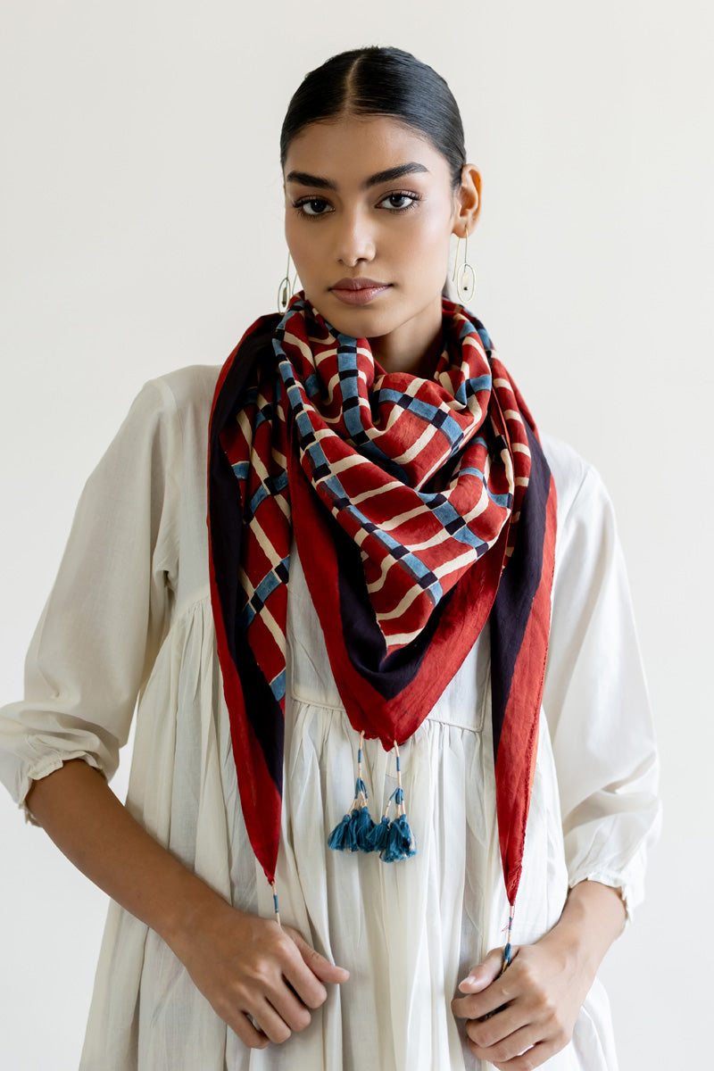 Cotton Scarf - Split Stripes