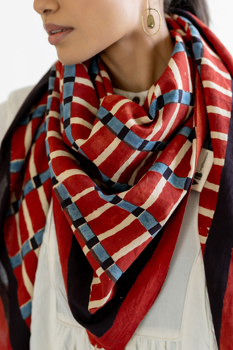 Cotton Scarf - Split Stripes