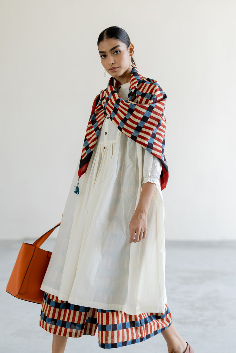 Cotton Scarf - Cut Stripes