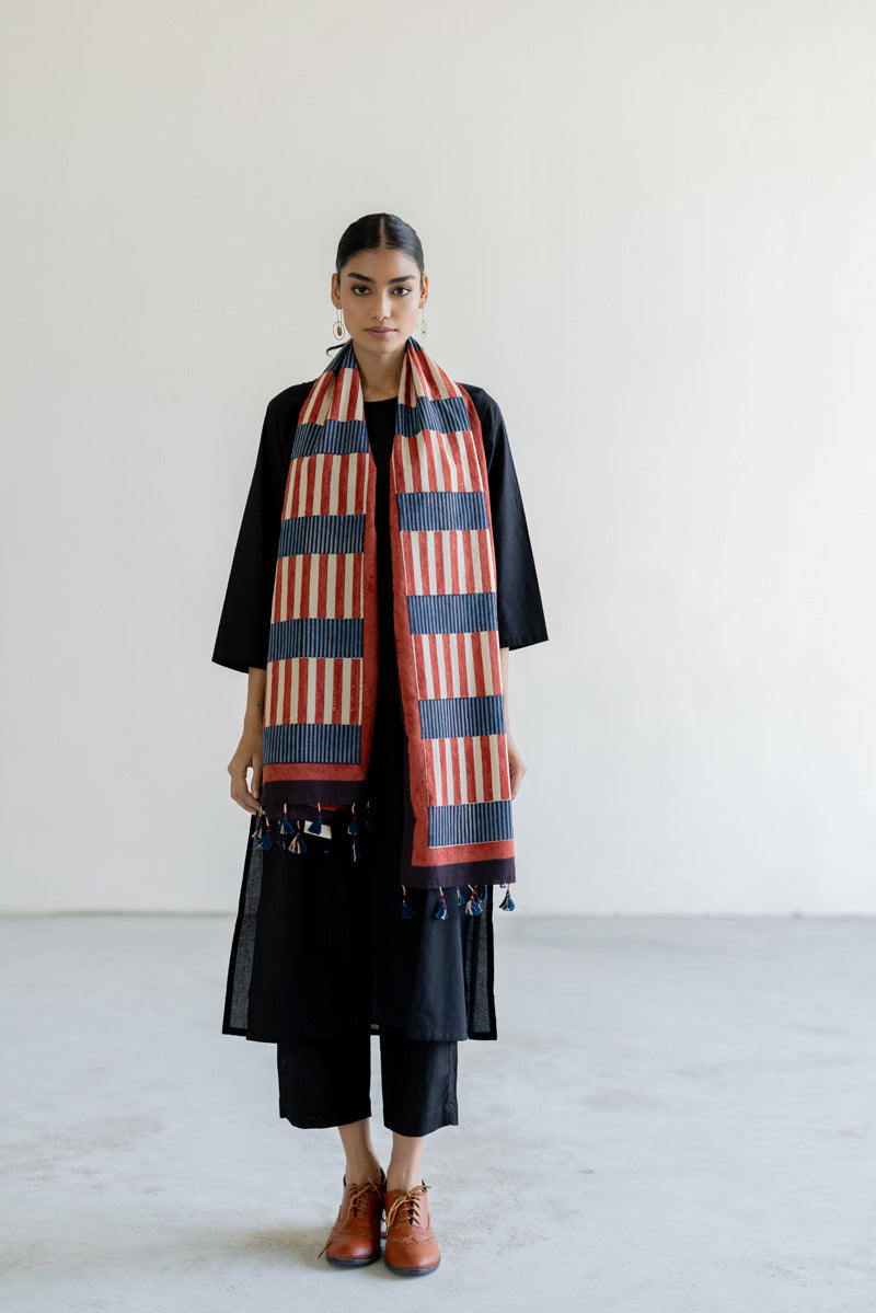 Cotton Stole - Trace Stripes