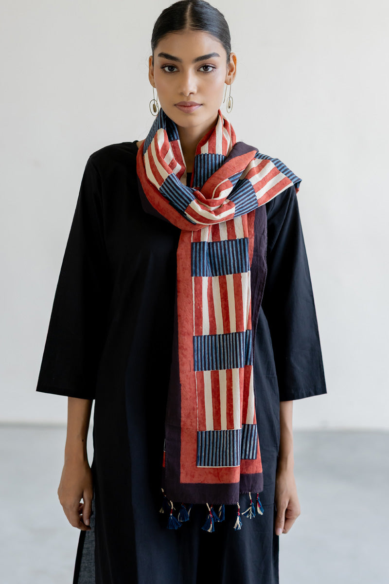 Cotton Stole - Trace Stripes
