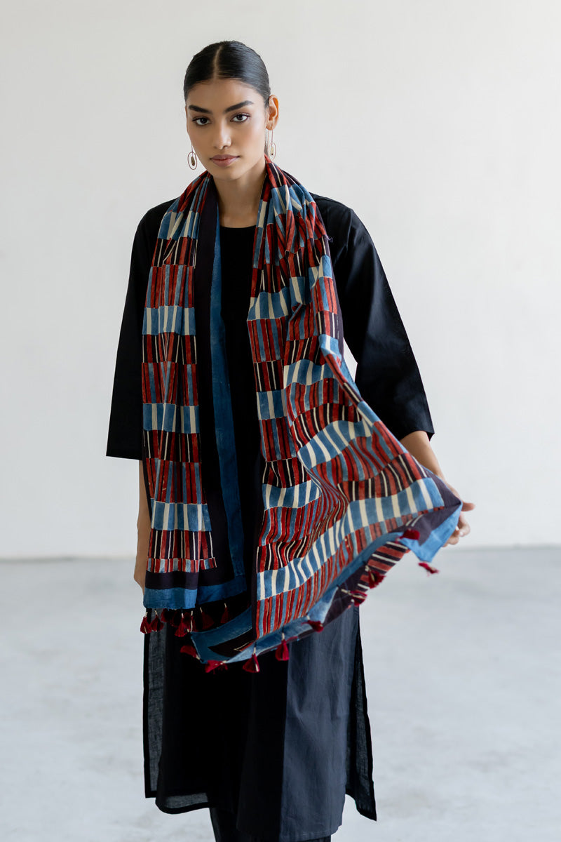 Cotton Stole - Echo Stripes