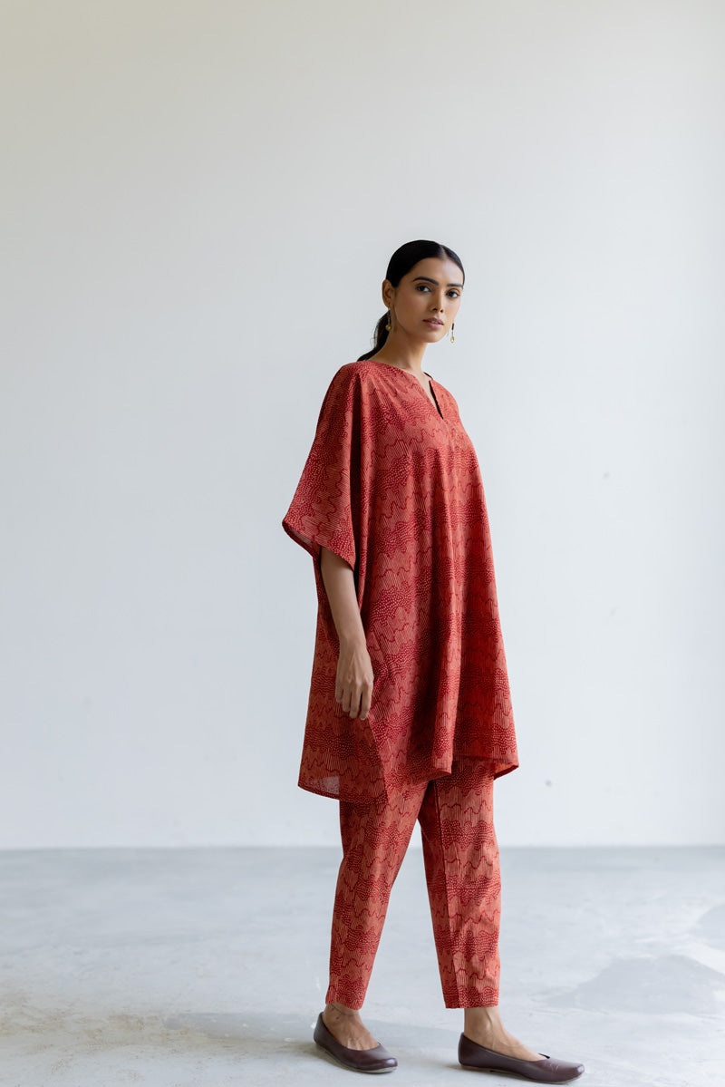 Set of 3 - Kaftan Top, Scarf & Pant - Nira 03