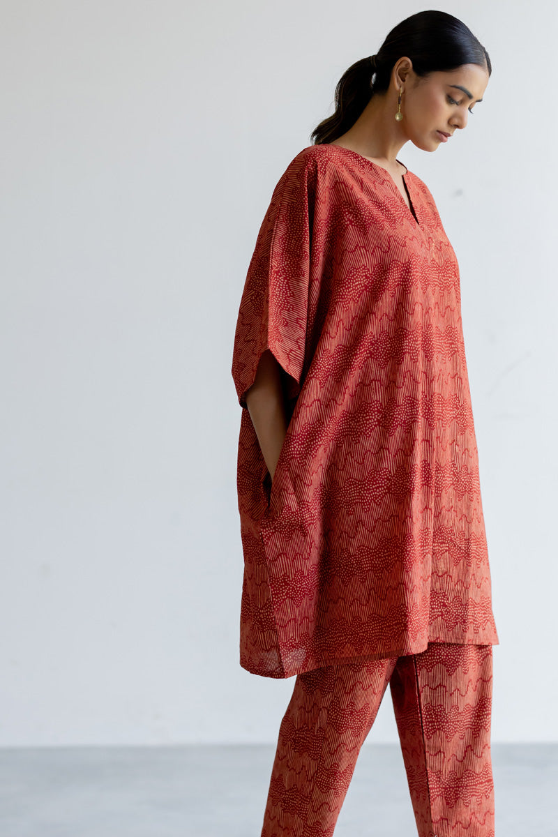 Set of 3 - Kaftan Top, Scarf & Pant - Nira 03