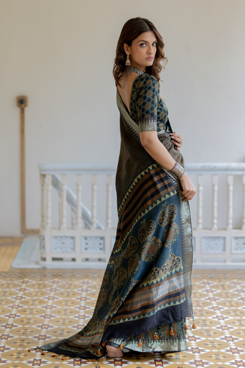 Chanderi Silk Saree - Hoor