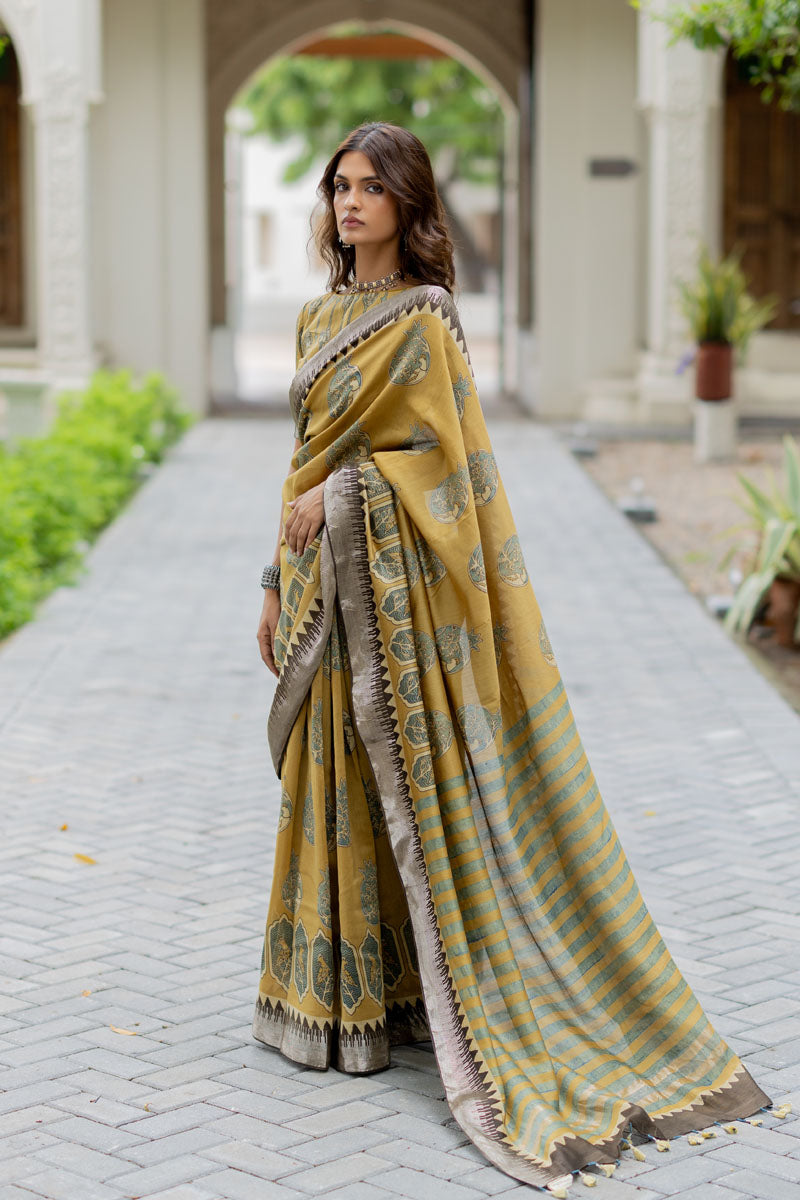 Chanderi Silk Saree - Naima