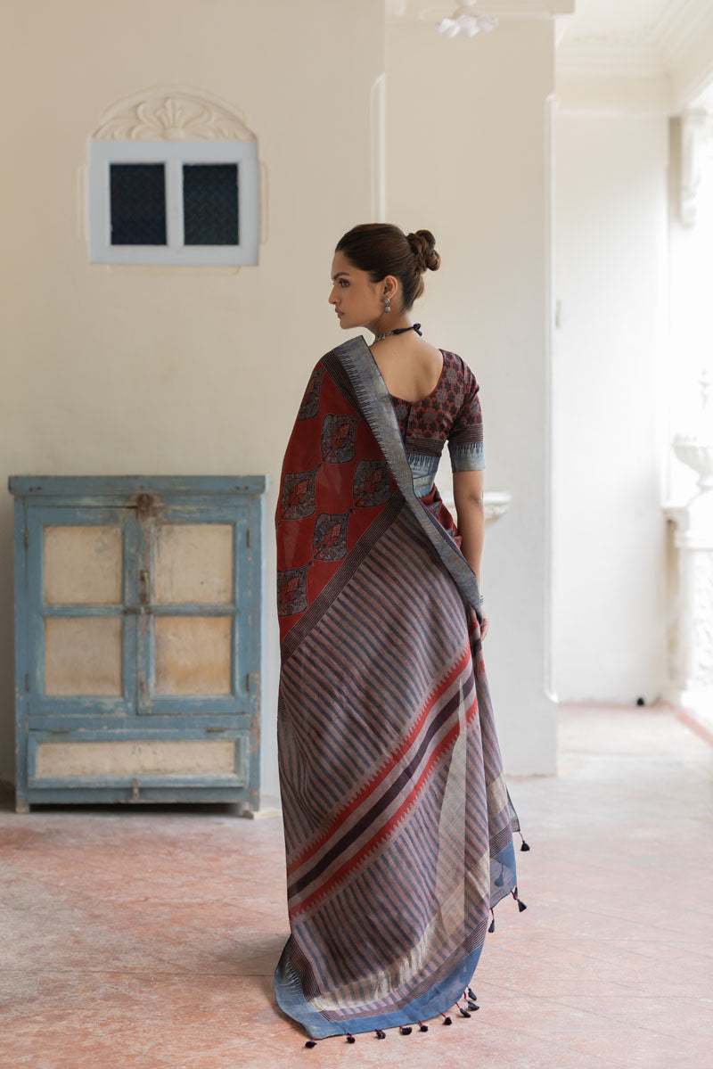 Chanderi Silk Saree - Gulnaar