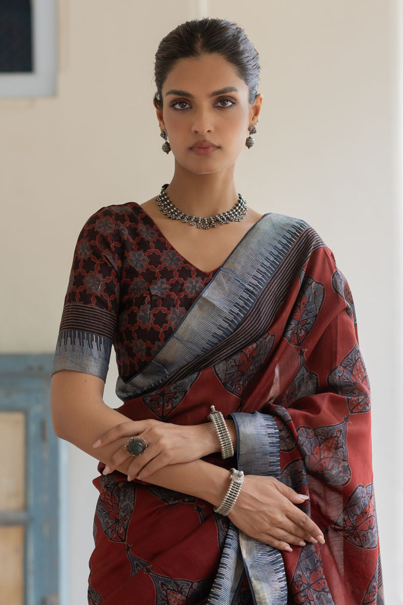 Chanderi Silk Saree - Gulnaar