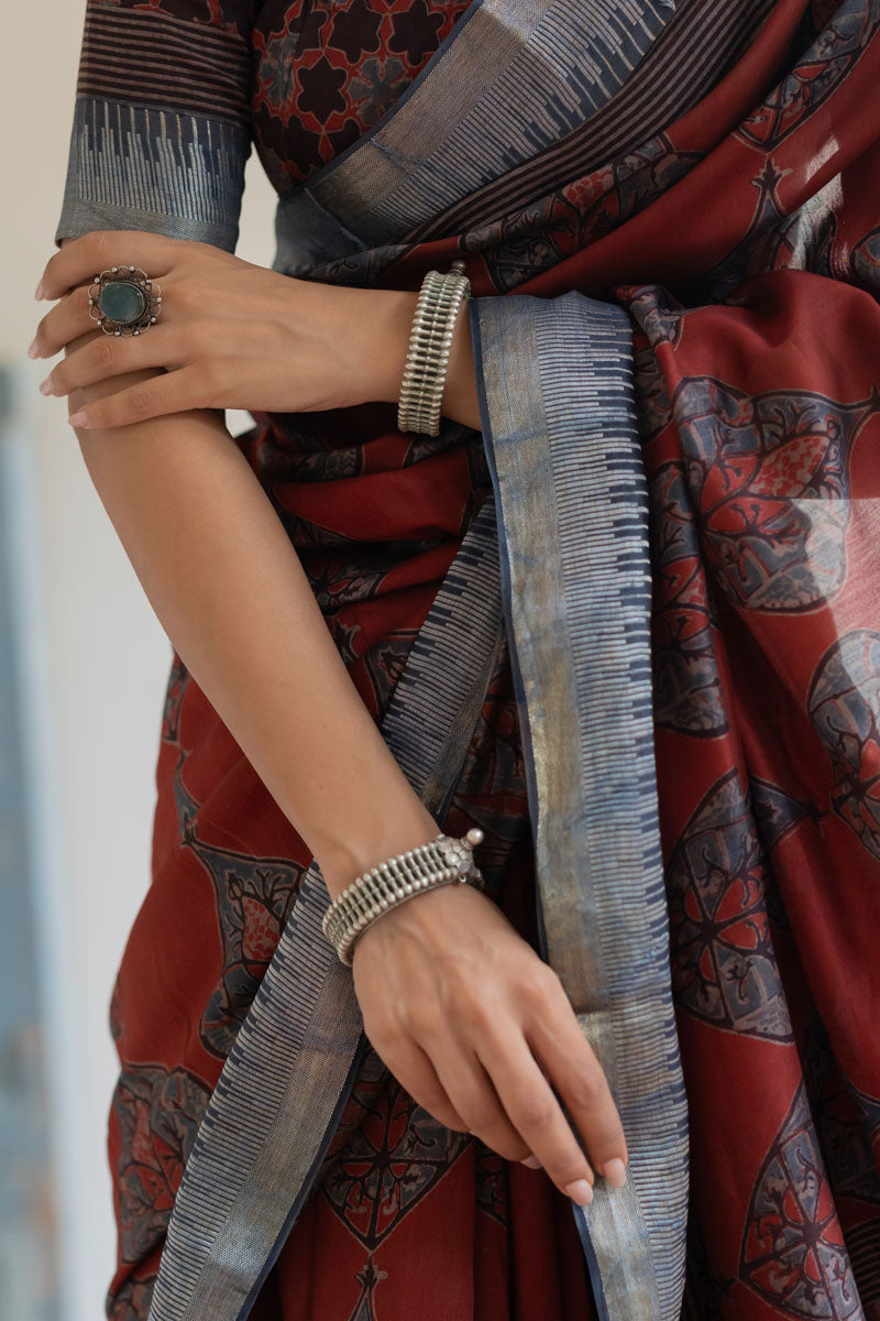 Chanderi Silk Saree - Gulnaar