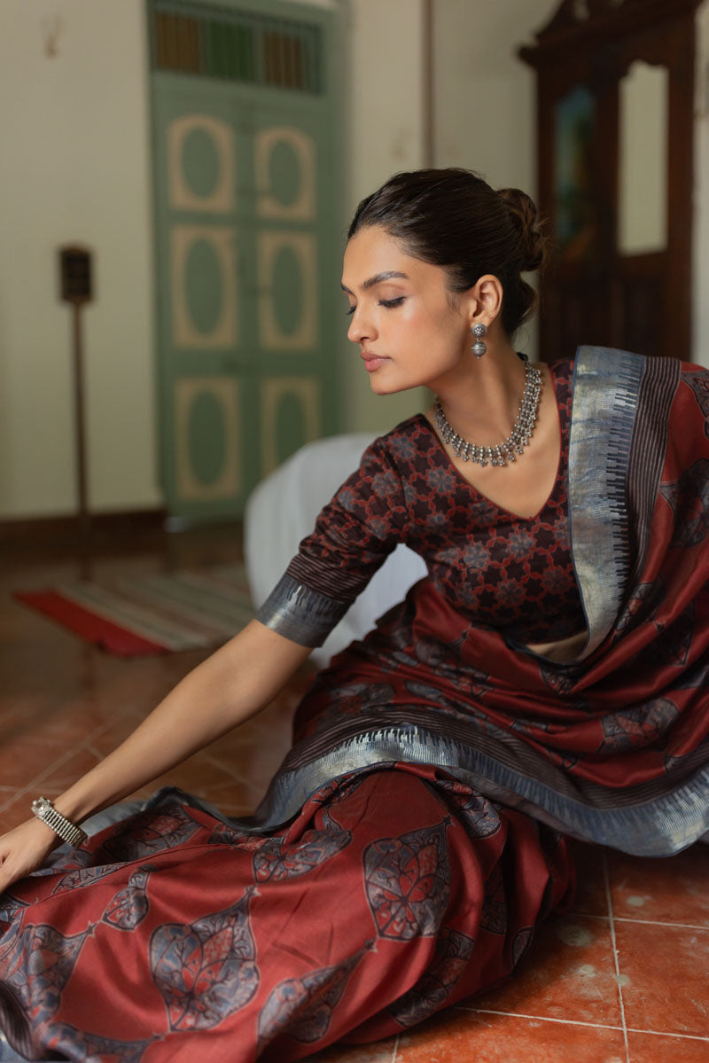 Chanderi Silk Saree - Gulnaar