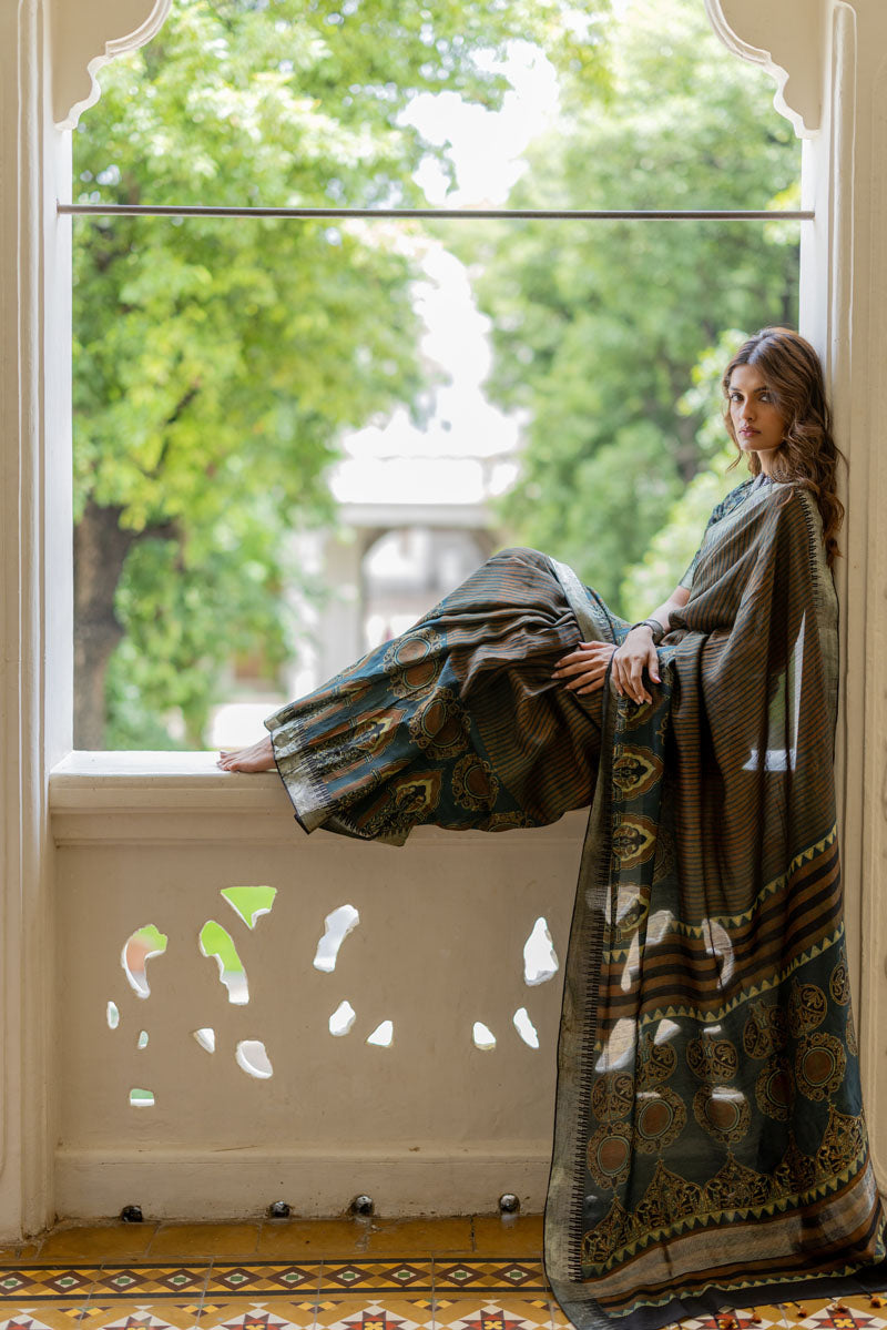 Chanderi Silk Saree - Hoor