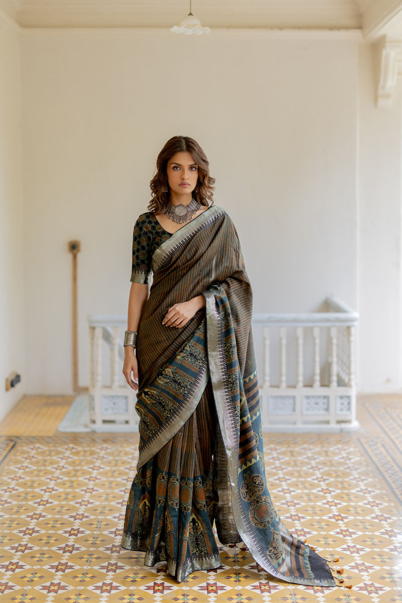 Chanderi Silk Saree - Hoor