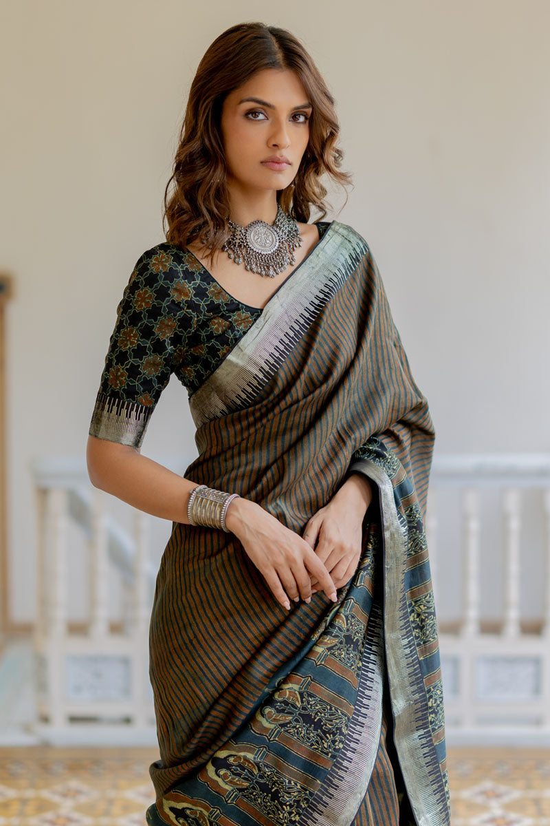 Chanderi Silk Saree - Hoor