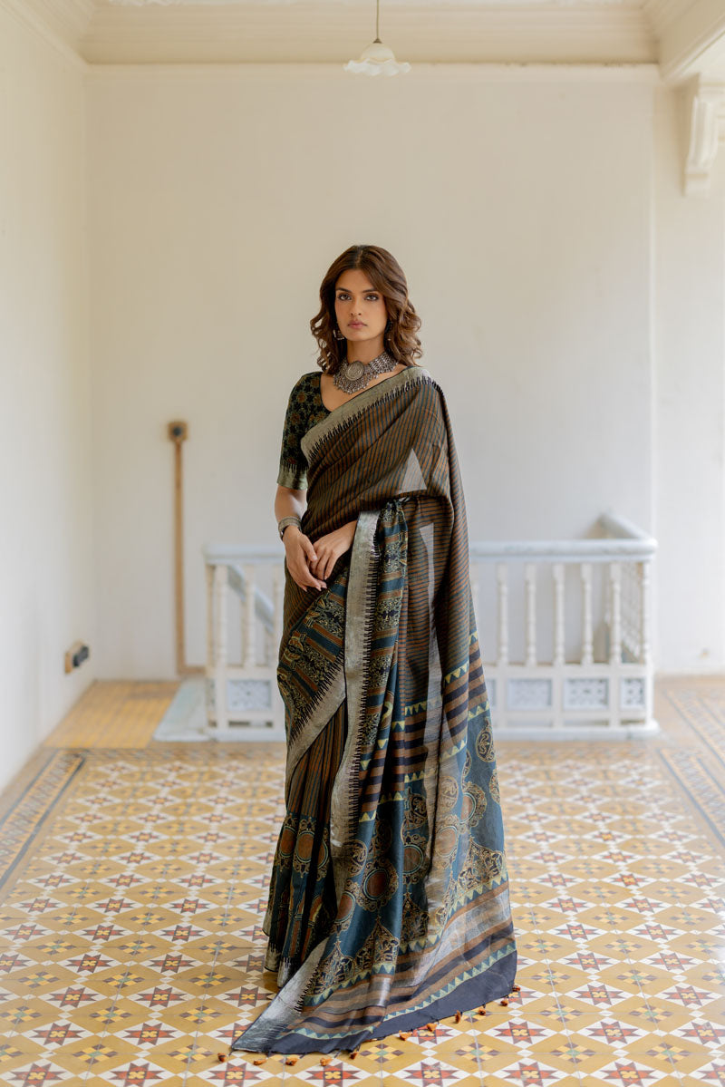 Chanderi Silk Saree - Hoor