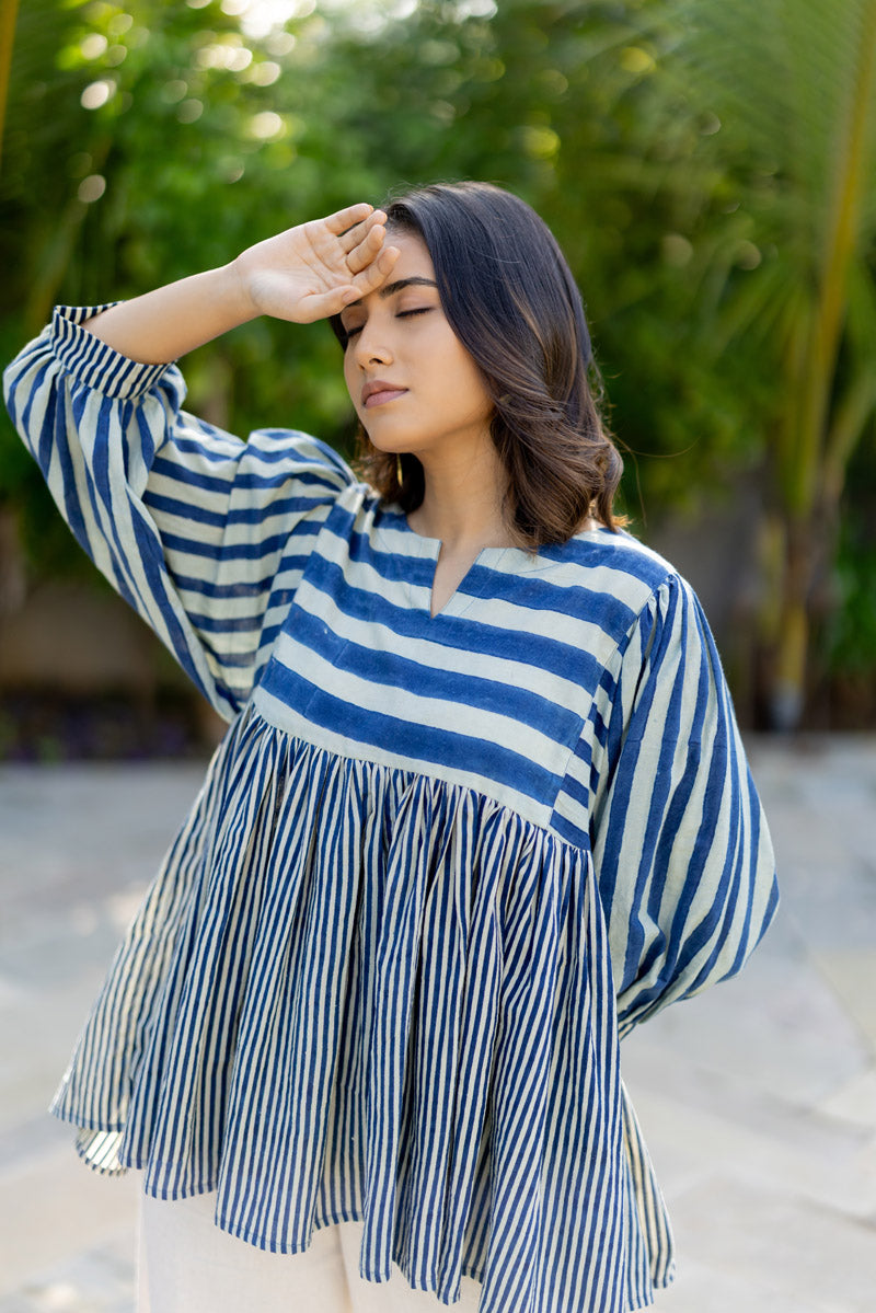 Ruyan Top - Indigo Breeze