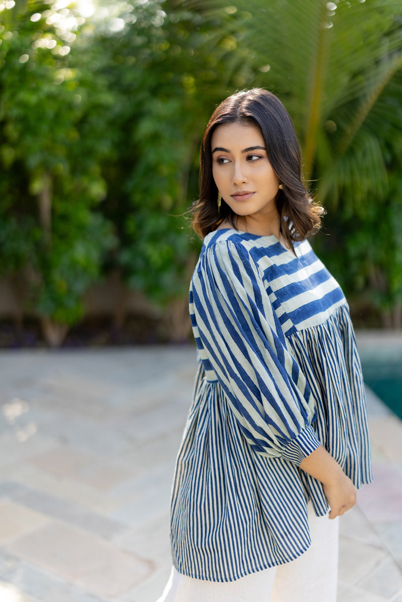 Ruyan Top - Indigo Breeze