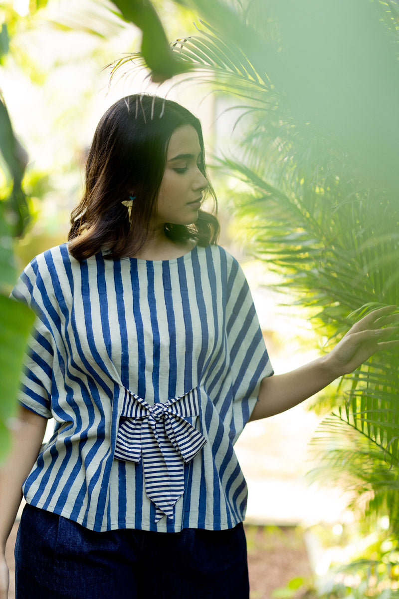 Bow-tie Top - Indigo Breeze