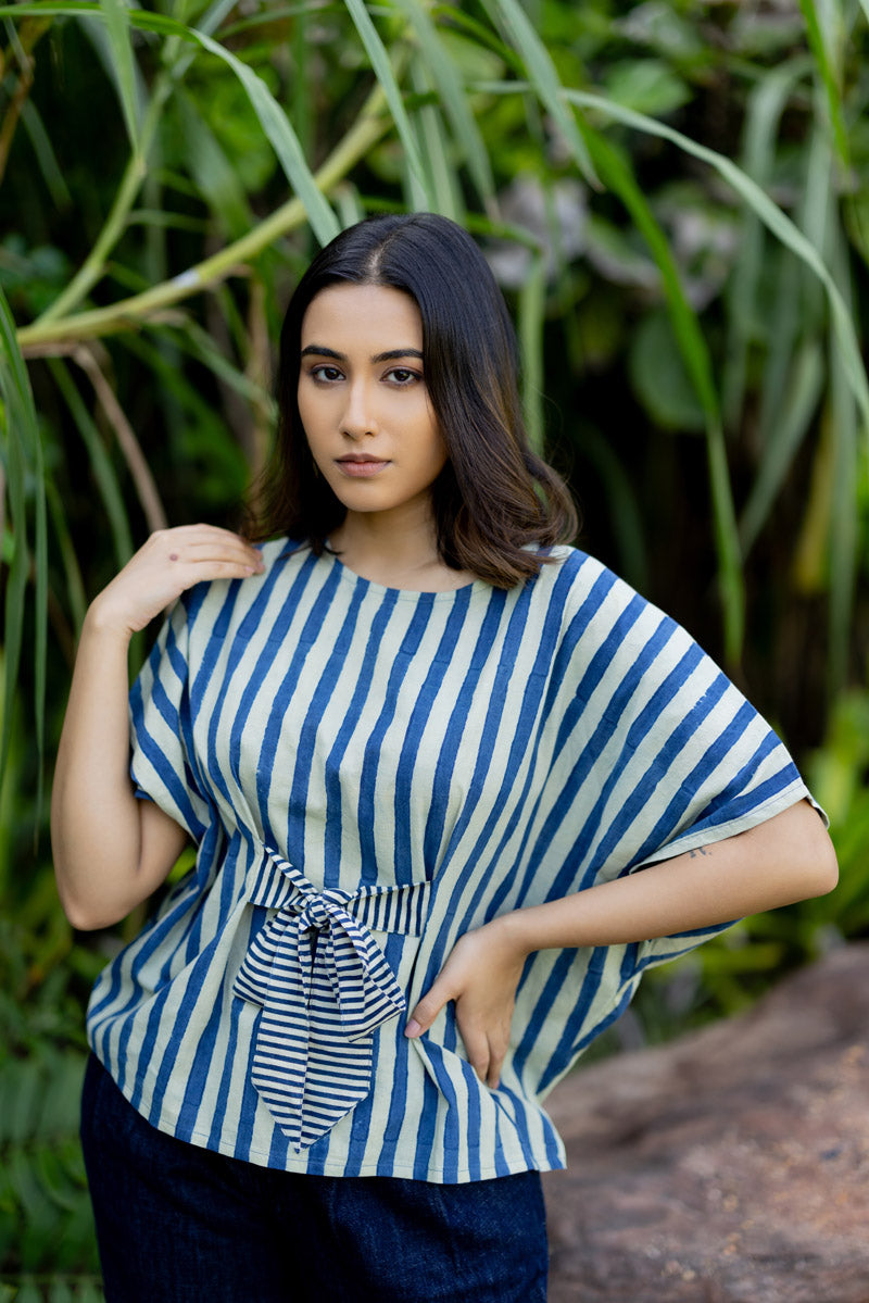 Bow-tie Top - Indigo Breeze