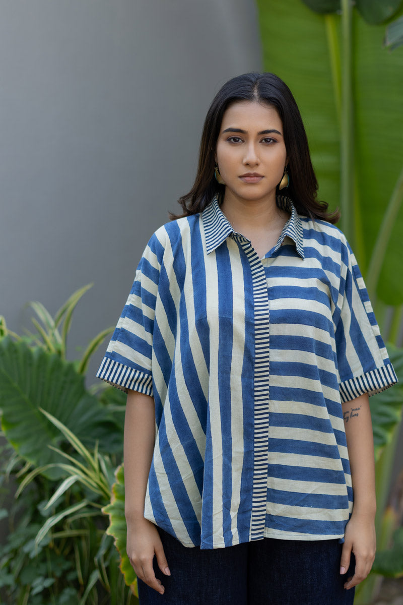 Flow Shirt - Indigo Breeze