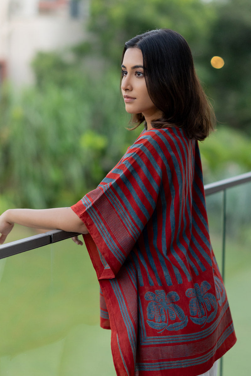 Kaftan Top - Madder Bloom